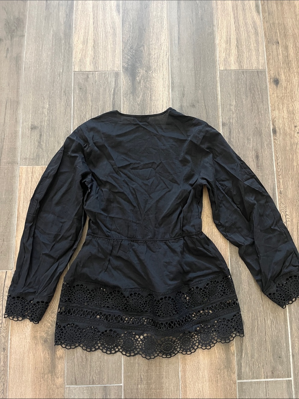 NEW Reformation Nadia Lace Long Sleeve Top Size 6 - Picture 4 of 7